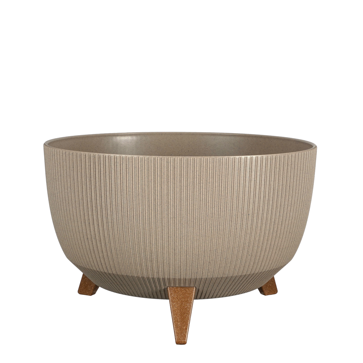 Doppio Flowerpot on Legs - H20.5 x Ø40 cm - Polypropylene - FSC Mix - Taupe