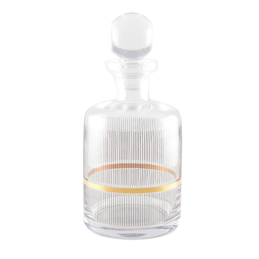 WHISKEY CARAFE WITH BLACK AND GOLD THREAD H20.5CM