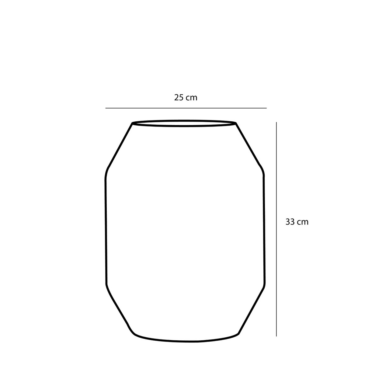 Dali Vase - H33 x Ø25 cm - Transparent