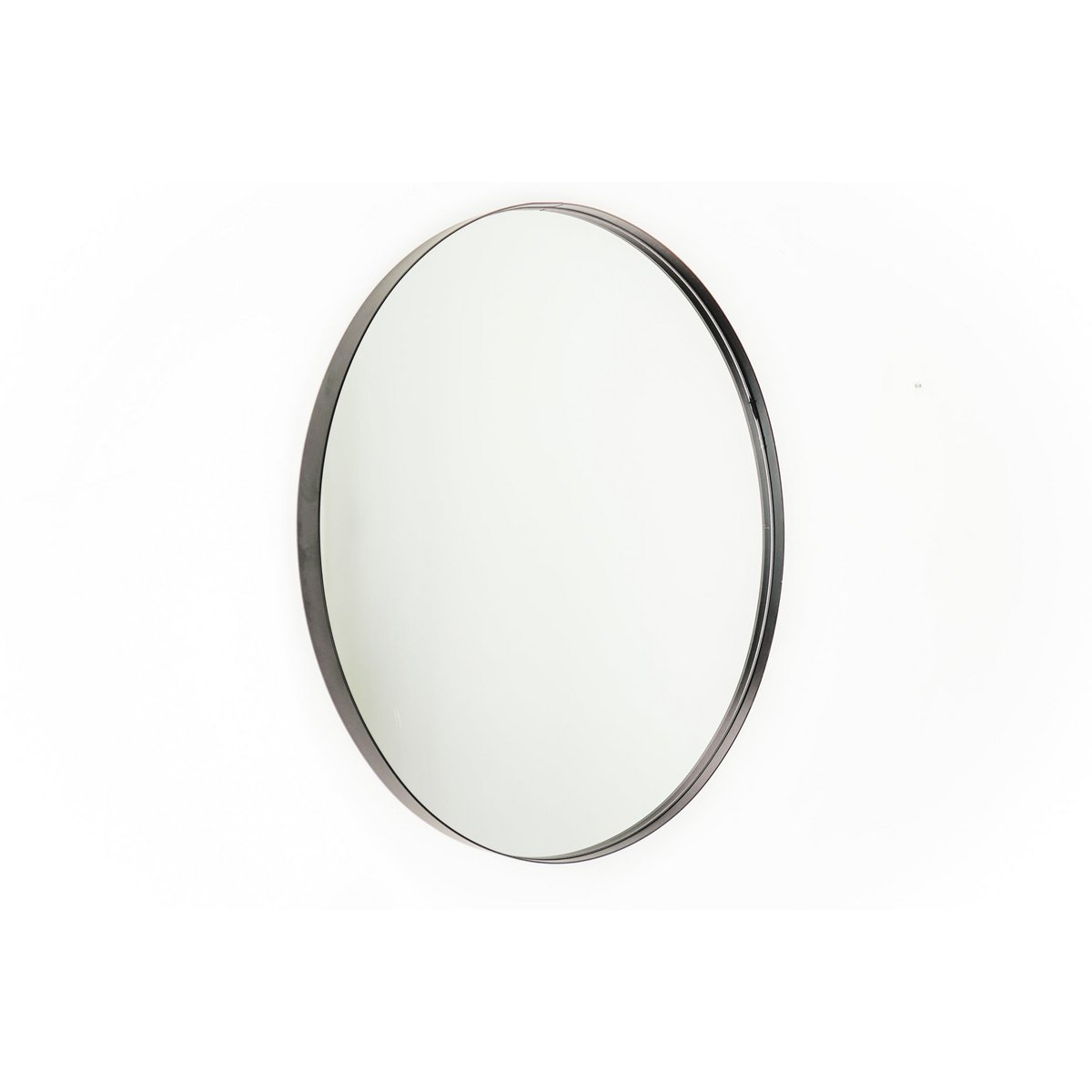 HV round metal mirror 60cm black