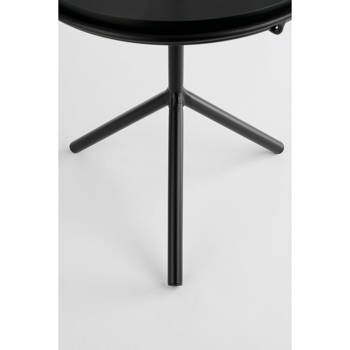 Aston Side Table with Removable Tray - H40 x Ø31 cm - Metal - Black