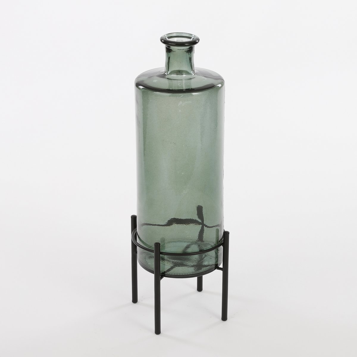 Guan Bottle Vase - H40 x Ø15 cm - Recycled Glass - Green