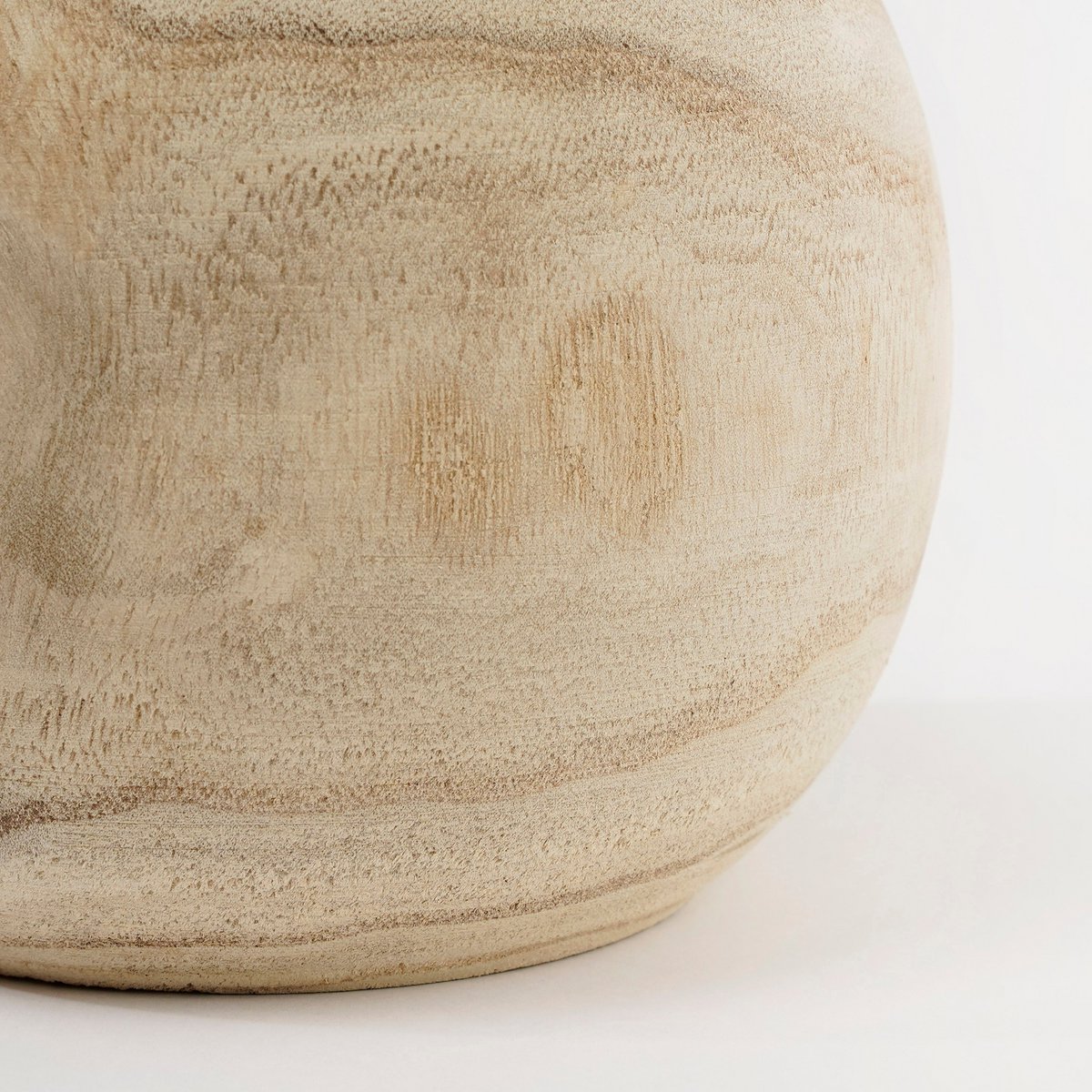 Pia Vase - H28 x Ø16 cm - Paulownia Wood - Light brown