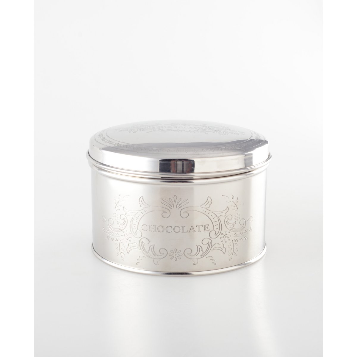 COOKIE BOX ROUND SILVER 15X15X9CM