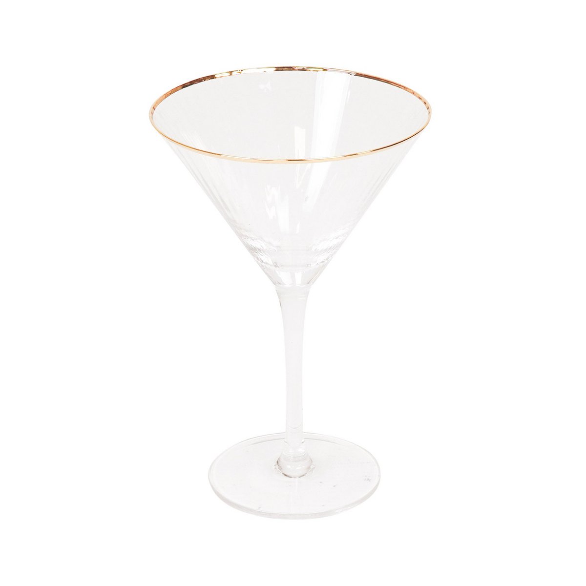 HV Martini Glass - Clear/Gold - 12x12x18.5cm set 2