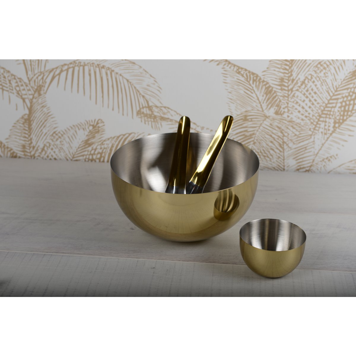 STAINLESS STEEL CHAMPAGNE SALAD BOWL 24.5 CM