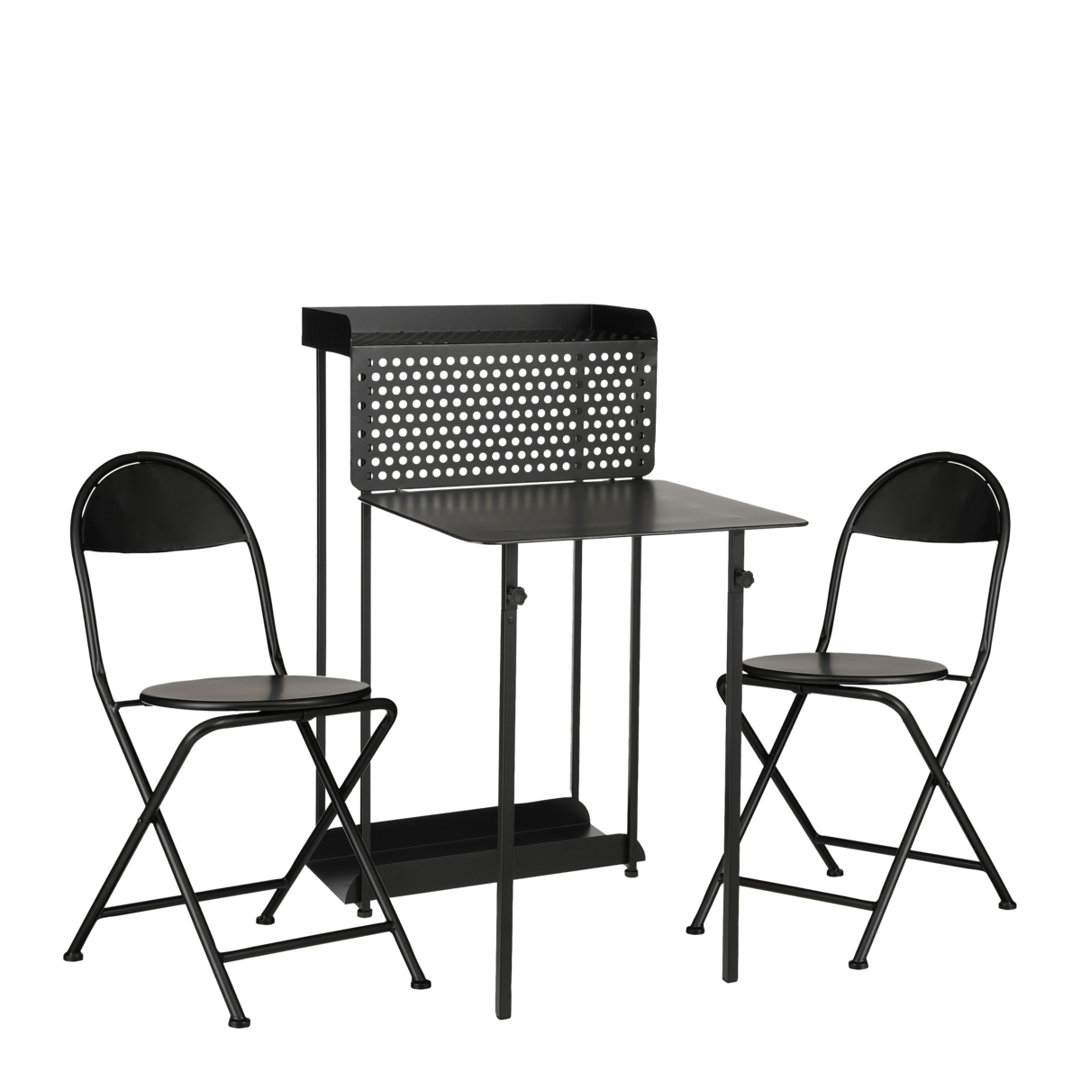 Torre Balcony Set - Set of 3 - Metal - Black