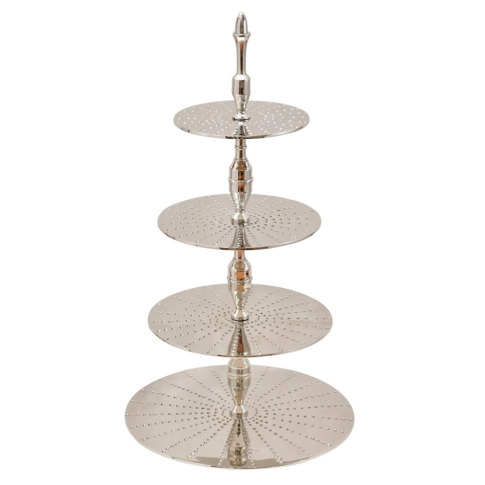 SERVANT/ETAGERE 4 LEVELS SILVER H.73CM