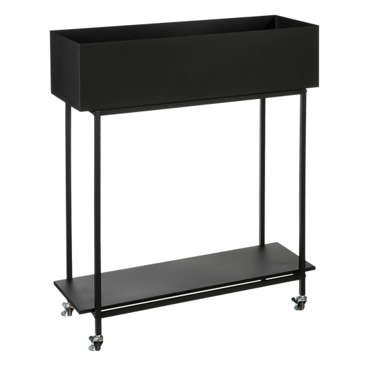 Greenrax Plant Stand - L70 x W29 x H94 cm - Metal - Black