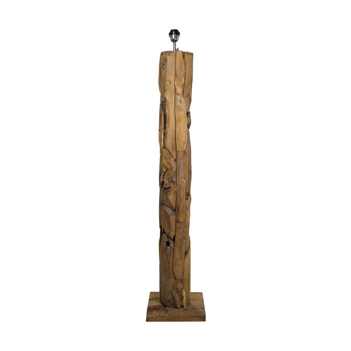 Round floor lamp Nature (excl. shade) - teak