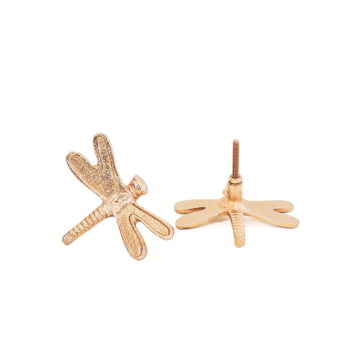 Housevitamin Deurknoppen Dragonfly - Goud - Set van 2 - 13x6x9cm