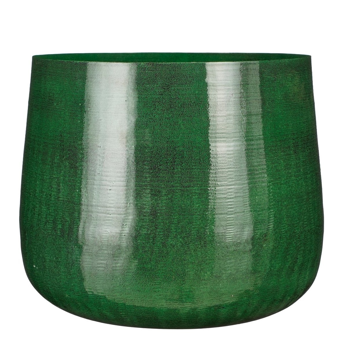 Benson Flowerpot - H32 x Ø37 cm - Metal - Dark green