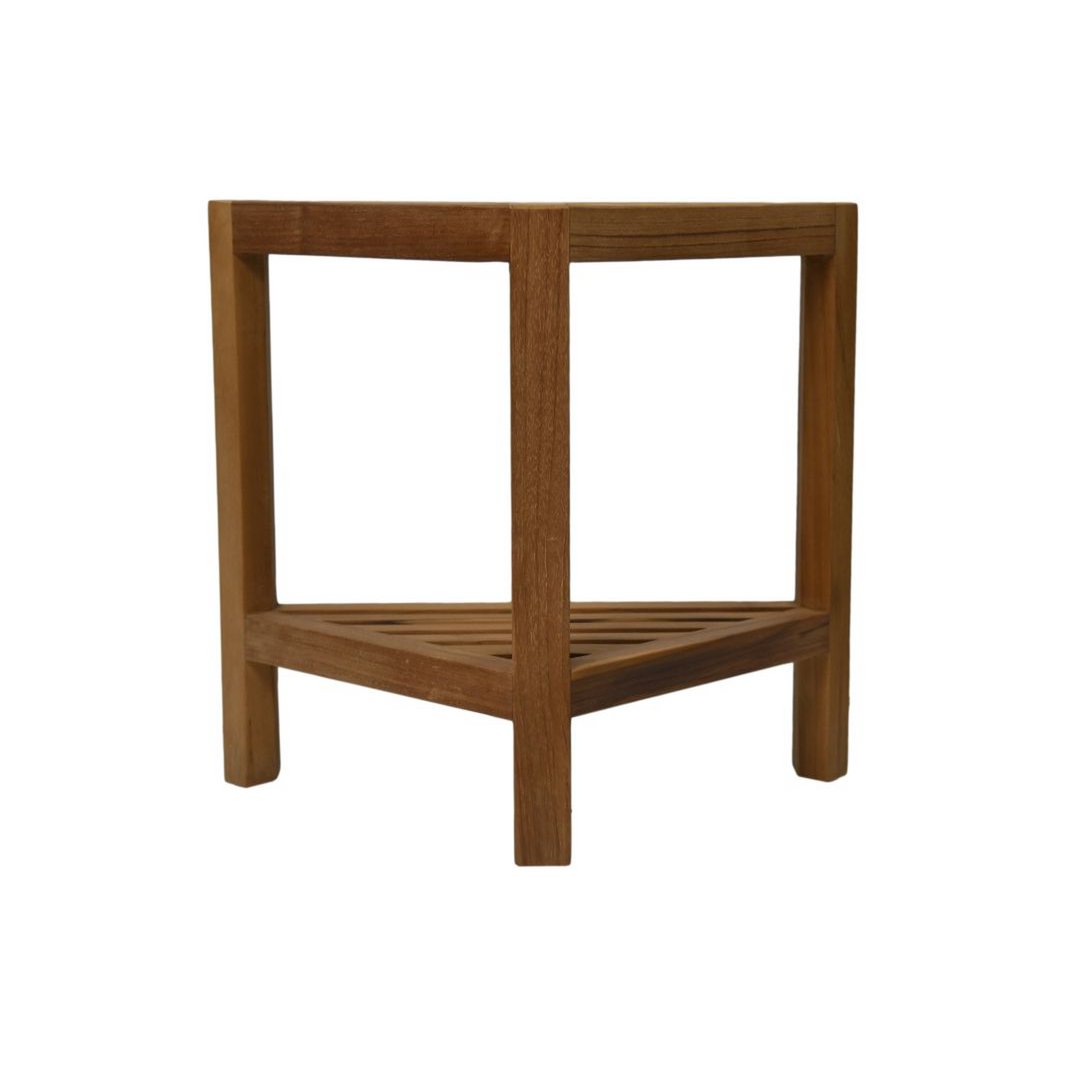 Decoratieve hoekkruk - 46x30x46,5 - Naturel - Teak