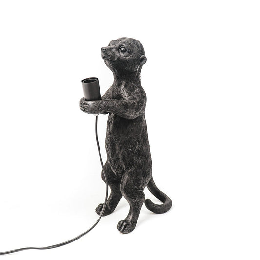 HV Meerkat Lamp - Zwart - 15x10x38cm