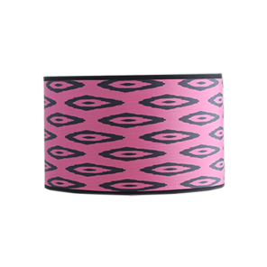 Housevitamin Lampshade Kilim Print-Polyester- Pink/Black