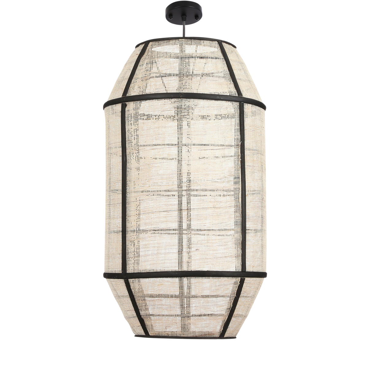 Pella Hanglamp - H58 x Ø33 cm - Linnen - Off White