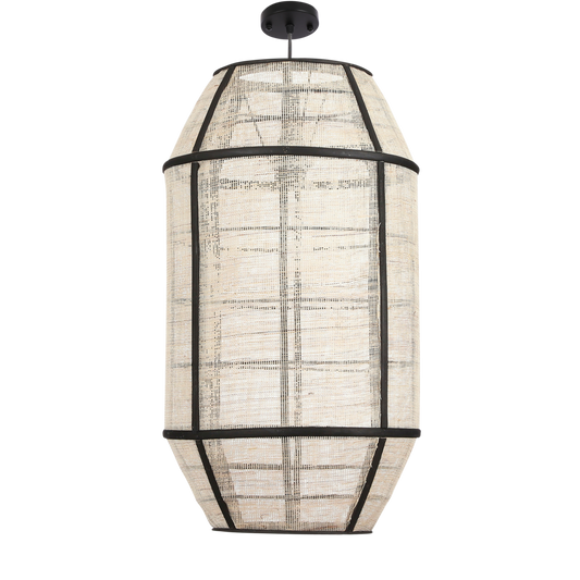 Pella Hanglamp - H58 x Ø33 cm - Linnen - Off White