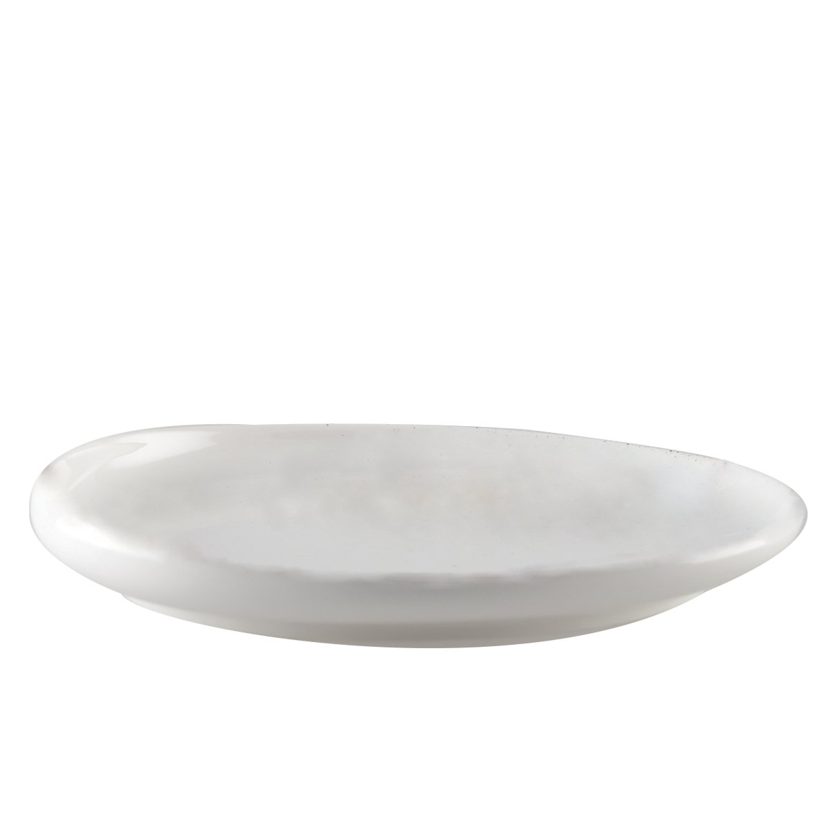 WHITE CERAMIC DINNER PLATE