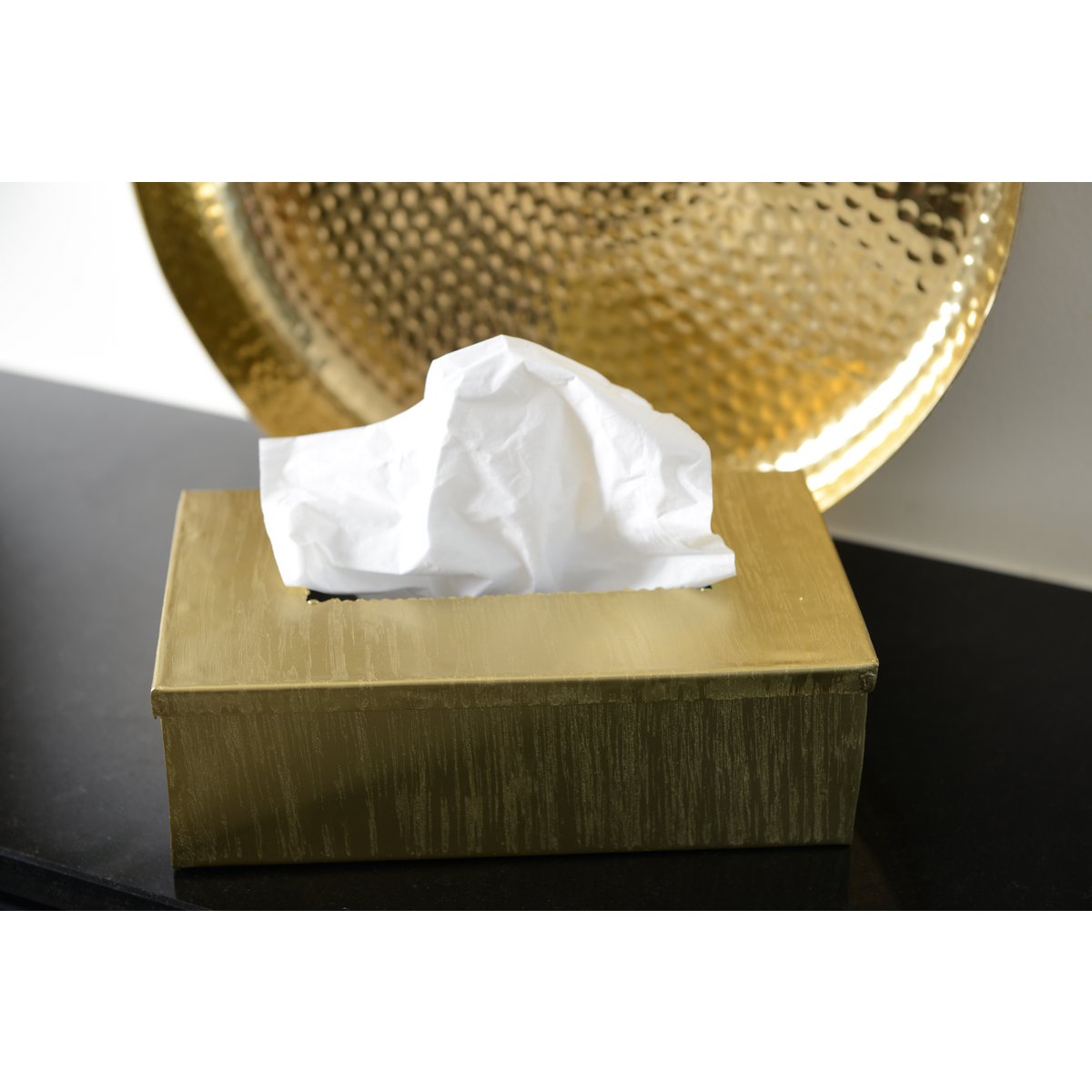 MATTE GOLD TISSUE BOX