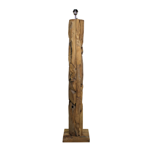 Round floor lamp Nature (excl. shade) - teak