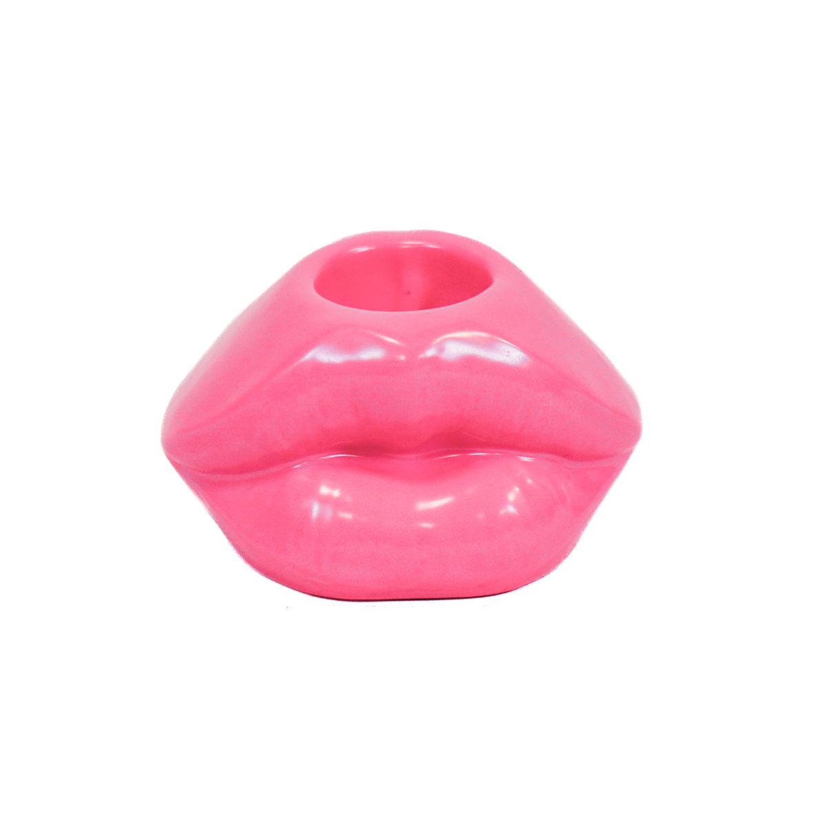 Housevitamin Lips Don't Lie Candlestick - Neon Pink - 7x5.5x4cm