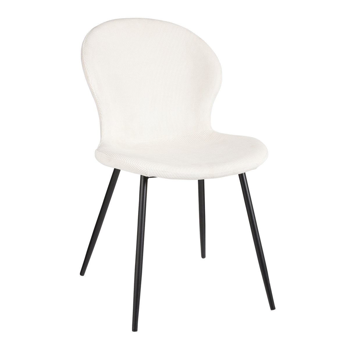 Max Dining room chair - Velvet - Off White