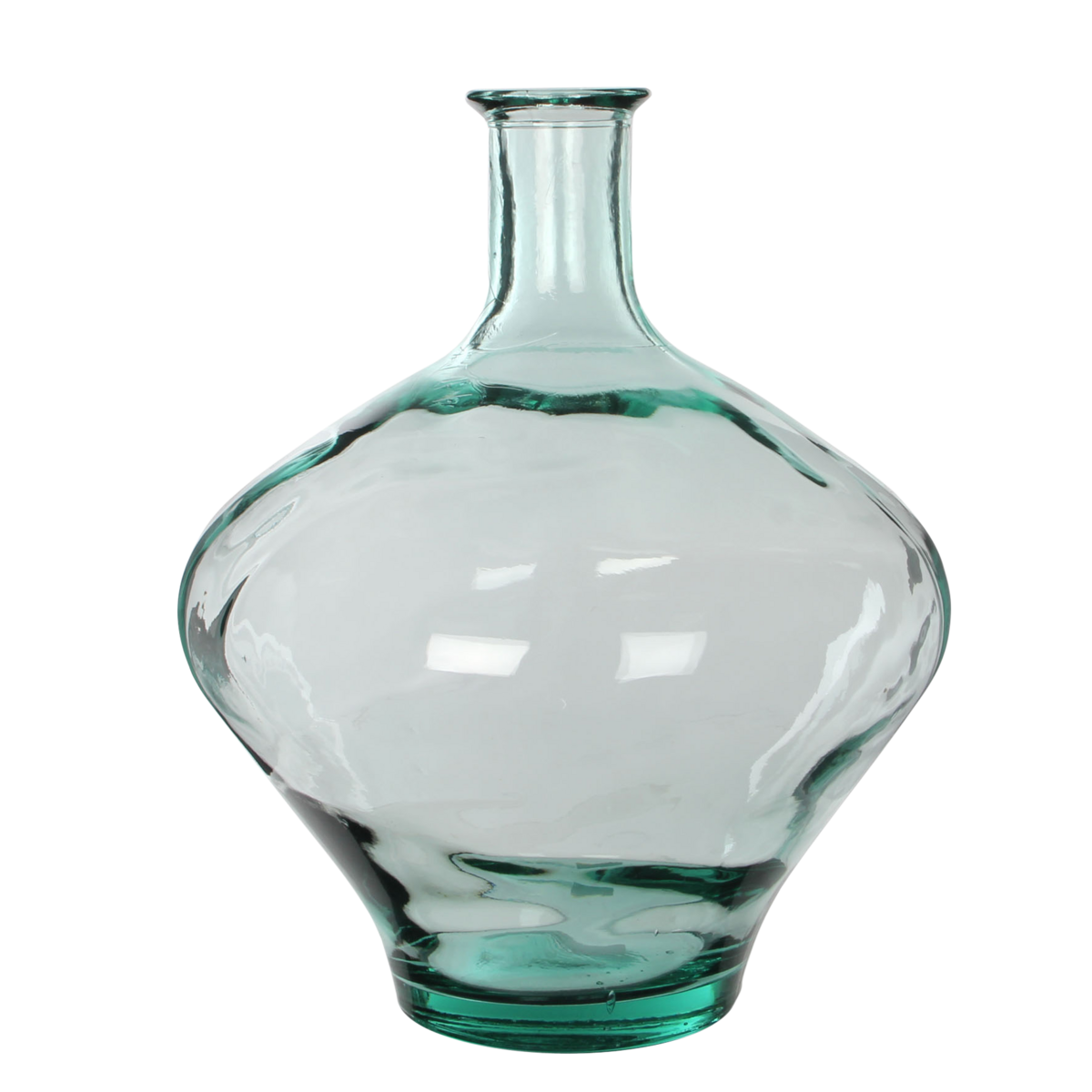 Kyara Fles Vaas - H46 x Ø38 cm - Gerecycled Glas - Transparant