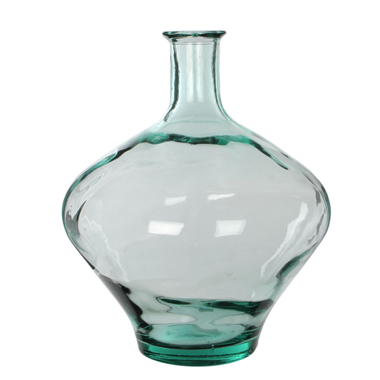 Kyara Bottle Vase - H46 x Ø38 cm - Recycled Glass - Transparent