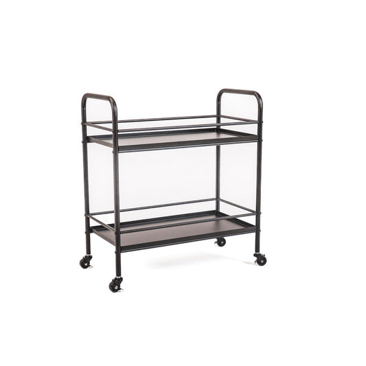 Trolley - Metal - Black - 60x30x66.5cm