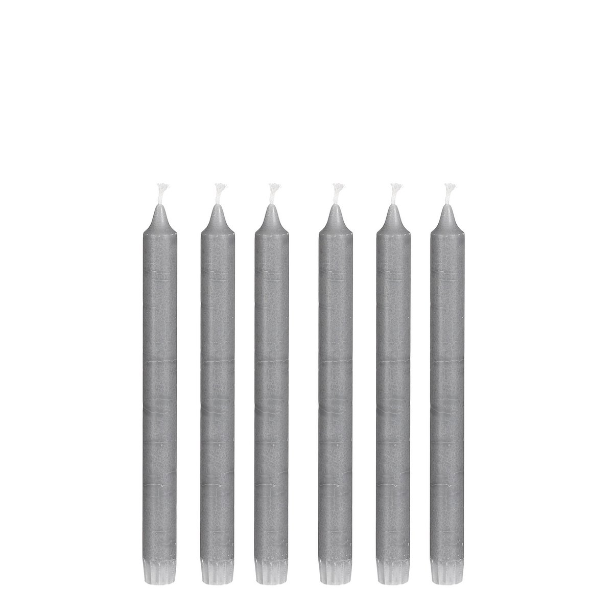 Dinner candle - Set of 6 - H25 cm - Gray