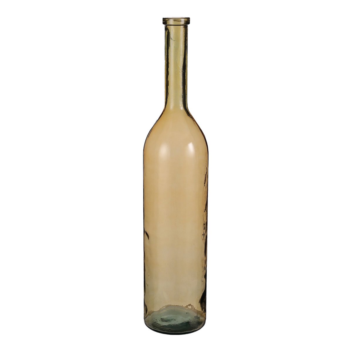 Rioja Bottle Vase - H100 x Ø21 cm - Recycled Glass - Ocher