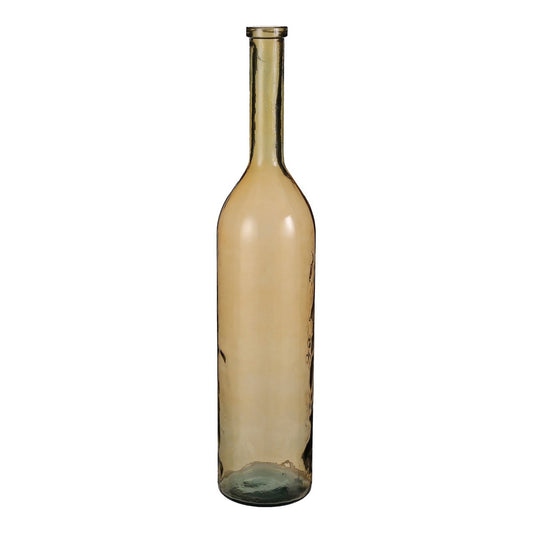 Rioja Bottle Vase - H100 x Ø21 cm - Recycled Glass - Ocher