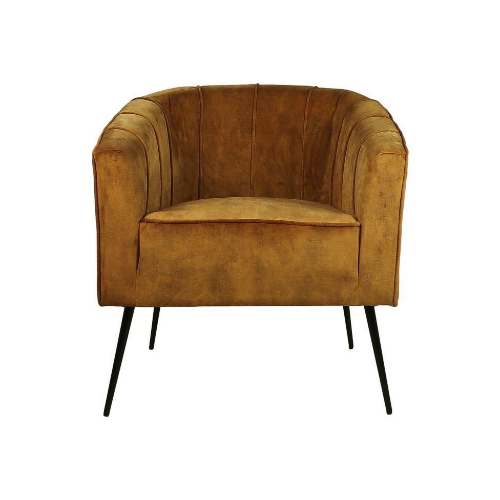 HSM Collection-Fauteuil Chester-72x71x80-Goud/Zwart-Stof/Metaal