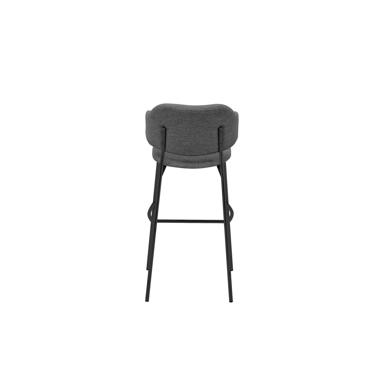 Bar chair Tracy Set of 2 - 55x65x107 - Gray/Black - Alpine/metal