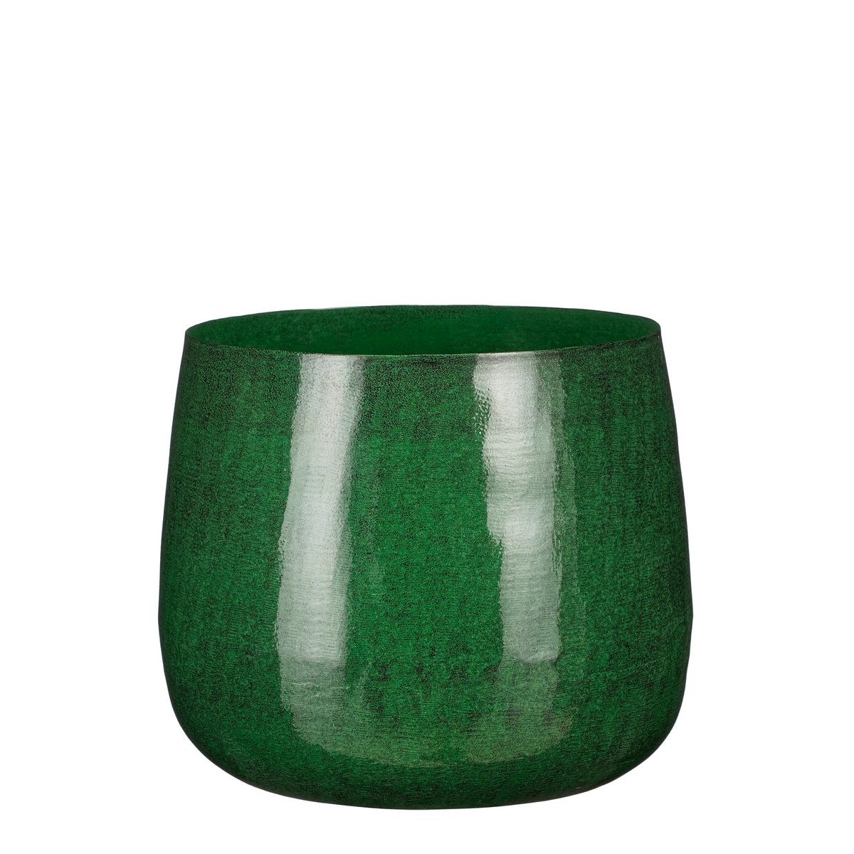 Benson Flowerpot - H22 x Ø24 cm - Metal - Dark green