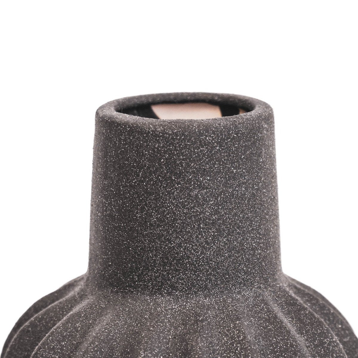 HV Vase with organic shape - Black-15x15x24