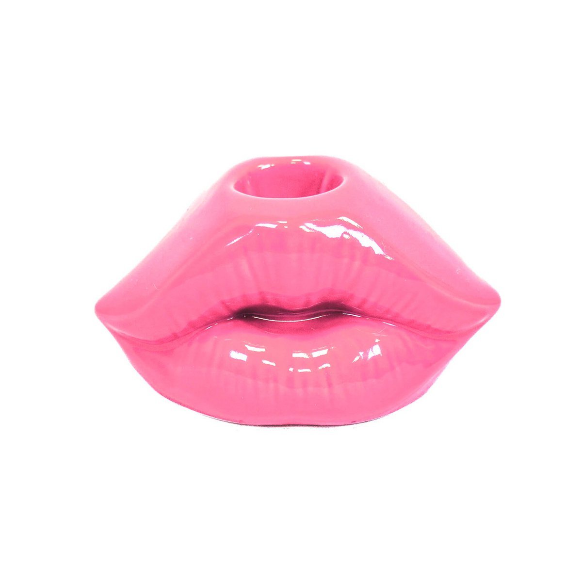 Housevitamin Lips Don't Lie Candlestick - Neon Pink - 10.5x6.5x5.5cm