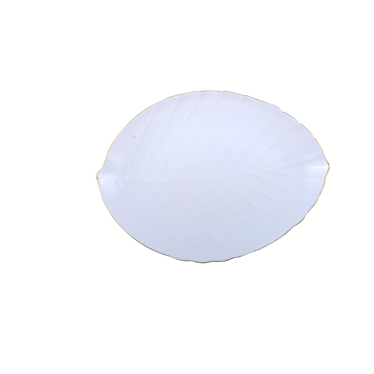 WHITE LEAF SHAPED PLATE