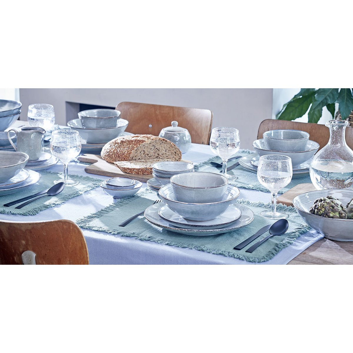 Tabo Crockery Set 4 Persons - Gray