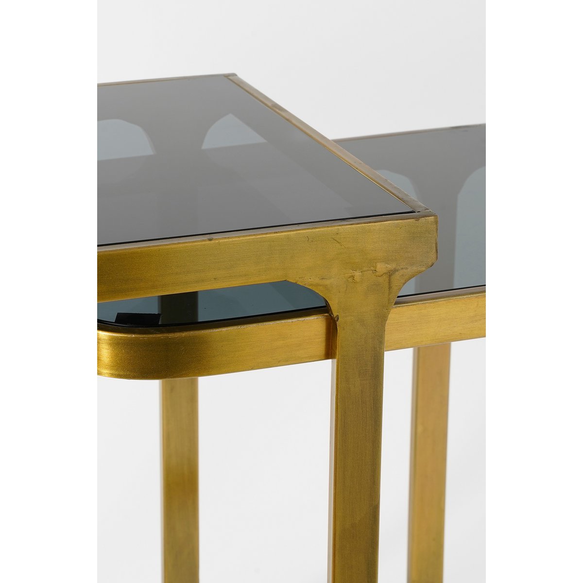 Kevin Side table - Set of 2 - L48 x W37 x H52 cm - Metal - Gold