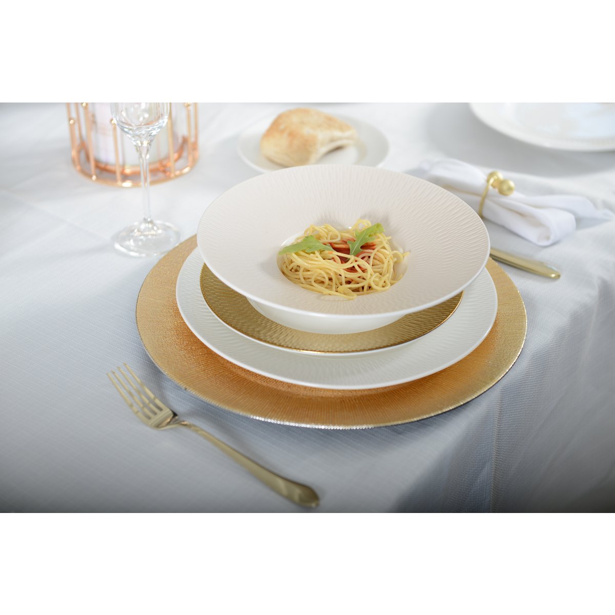 PRINCESS BEIGE PASTA PLATE