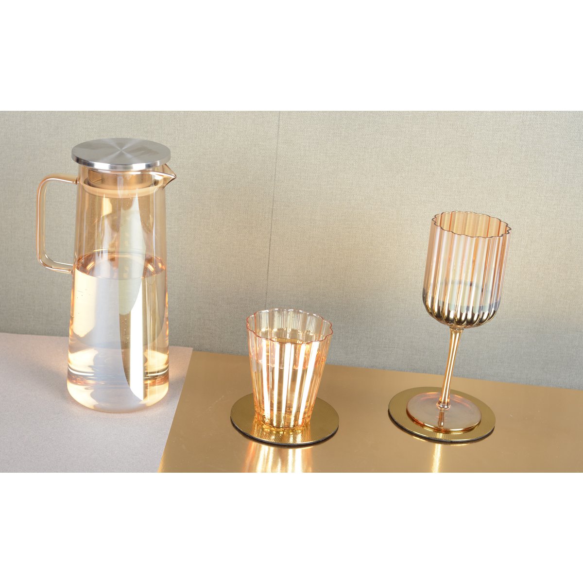 GOLDEN WATER GLASSES - SET OF 6