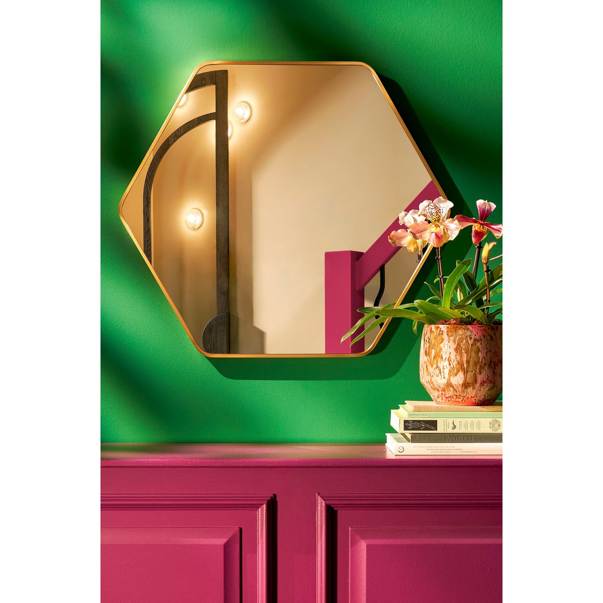 Rossi Wall mirror - L80 x W71 cm - Metal - Gold