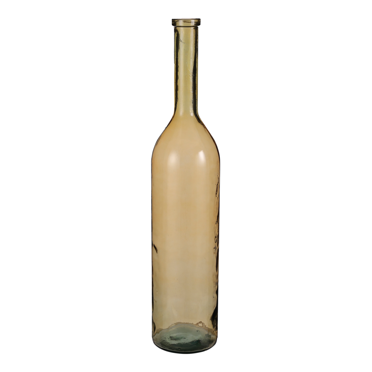 Rioja Bottle Vase - H100 x Ø21 cm - Recycled Glass - Ocher