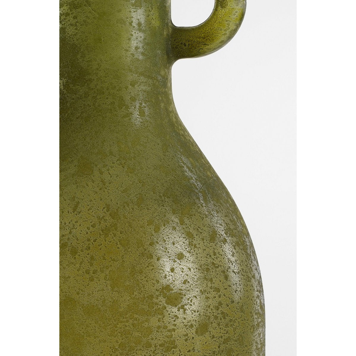 Rioja Bottle Vase with Handle - H75 x Ø18 cm - Recycled Glass - Dark Green