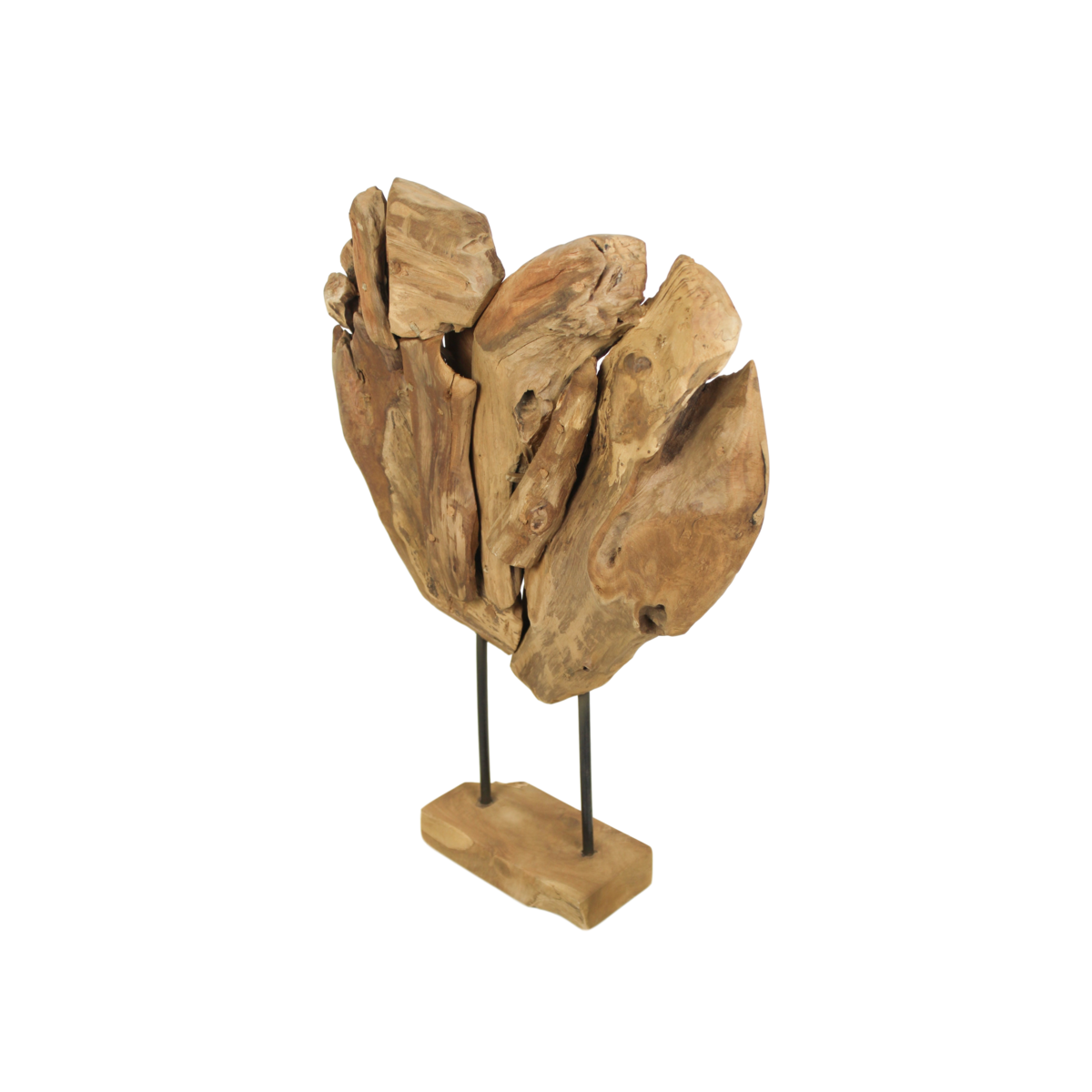 Wooden Heart Sculpture medium - teak