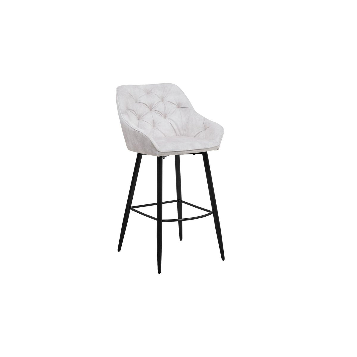 Bar stool Liverpool - Set of 2 - 56x61x107 - Velvet/metal - Beige