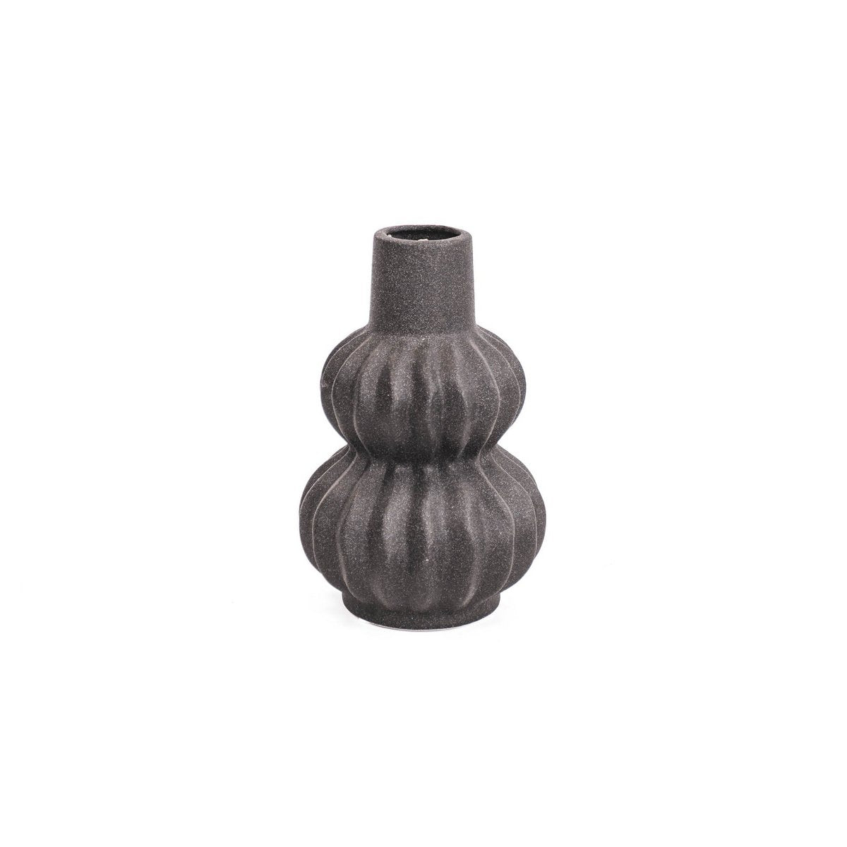 HV Vase with organic shape - Black-15x15x24