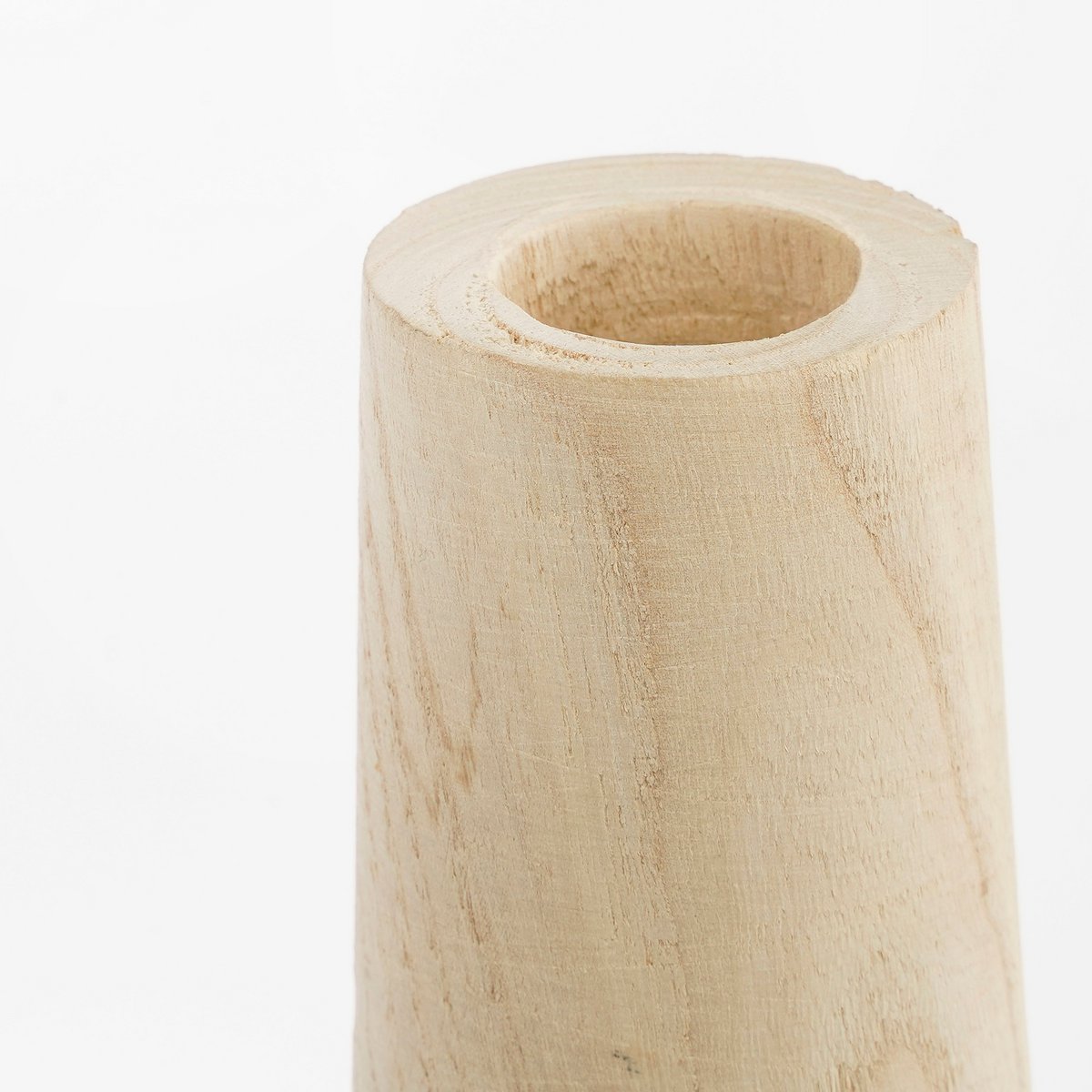 Pia Vase - H28 x Ø16 cm - Paulownia Wood - Light brown