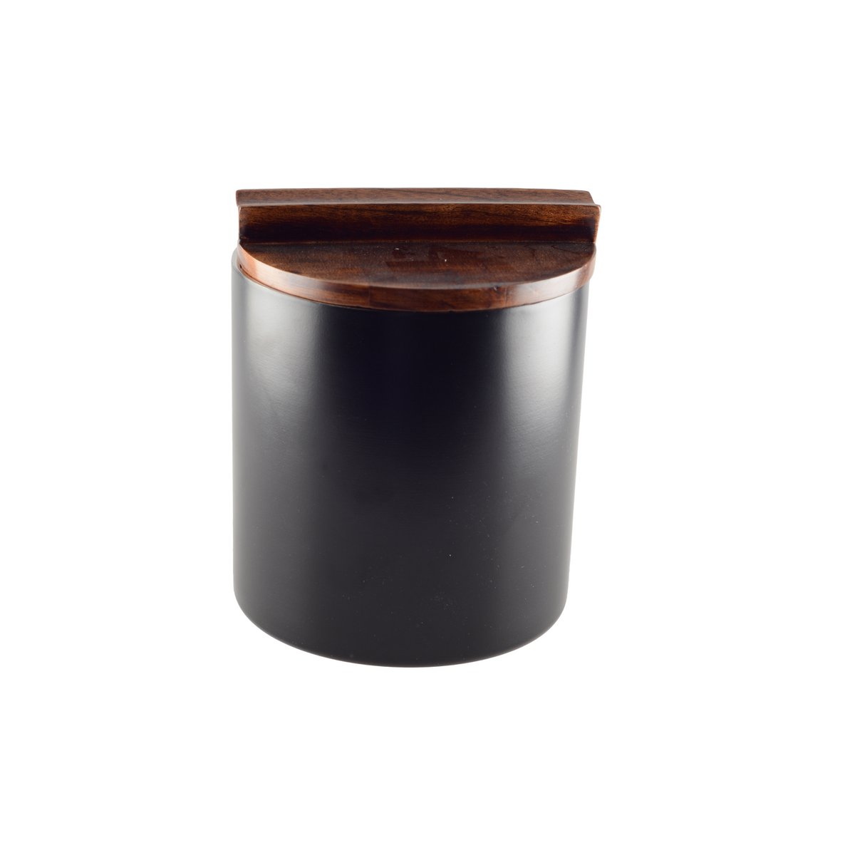 BLACK MATTE ICE TRAY WITH WOODEN LID